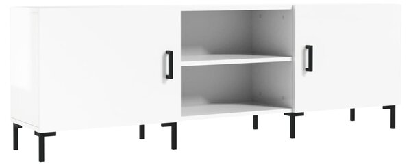 TV Cabinet High Gloss White 150x30x50 cm Engineered Wood