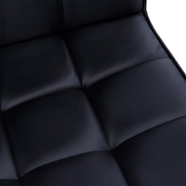 Vinsetto Ergonomic Desk Chair, Mid-Back Faux Leather Office Chair with Padded Armrests & Adjustable Height, Black Aosom UK