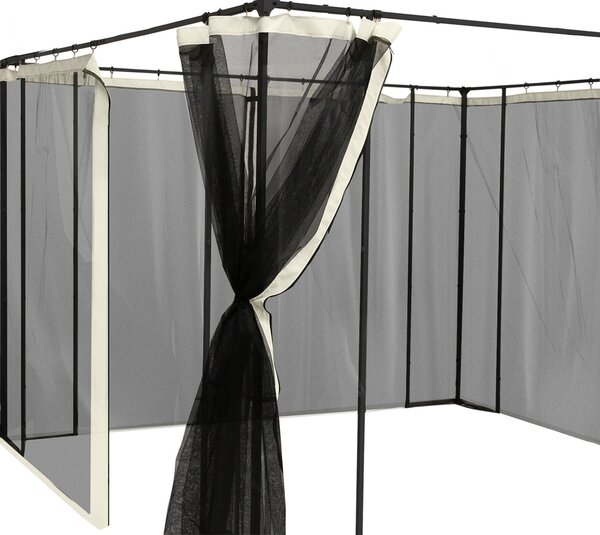 Outsunny Universal Mosquito Netting, Replacement Mesh Sidewall for Patio Gazebos & Canopy Tents, 352 x 207cm, Beige