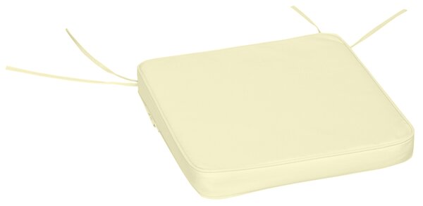 Outsunny Garden Chair Cushions: Set of 6 Plush Seat Pads for Alfresco Comfort, 42Lx42Wx5T cm, Cream White Aosom UK