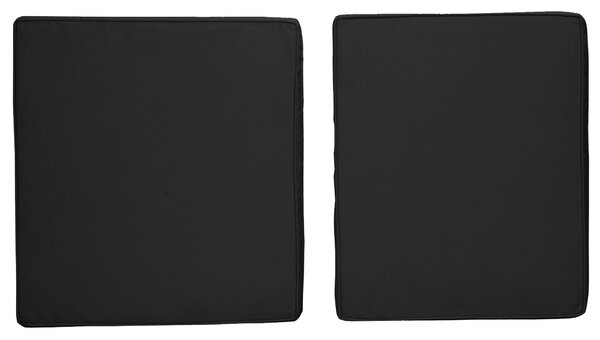 Outsunny Rattan Sofa Chair Cushion Set, 2 Piece, 1 Seat Pad and 1 Back Pillow, for Indoor and Outdoor Use, Black Aosom UK
