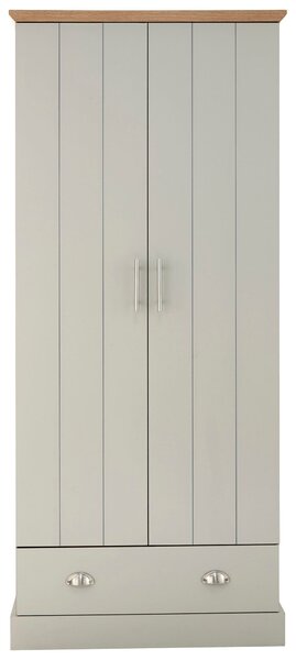 Kendal Double 1 Drawer Wardrobe, Grey