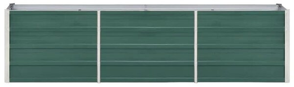 Garden Raised Bed Galvanised Steel 240x40x45 cm Green