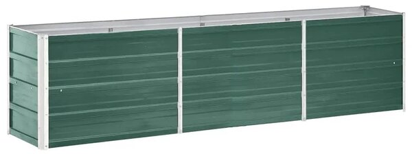 Garden Raised Bed Galvanised Steel 240x40x45 cm Green