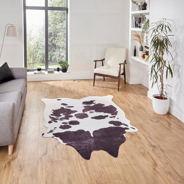 Faux Cow Print Rug