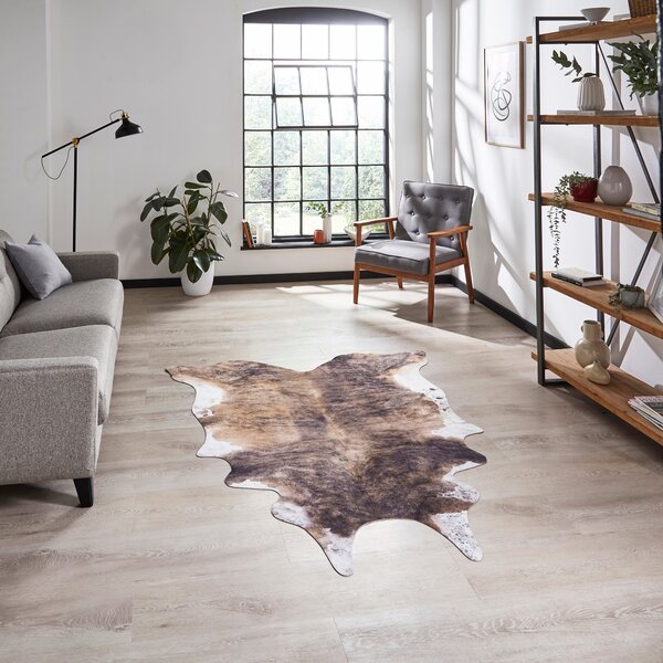 Faux Cow Print Rug