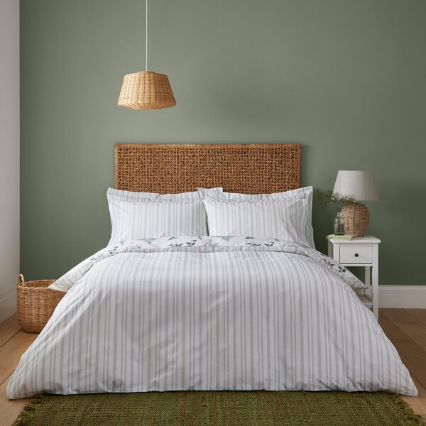 Fern Green 100% Cotton Duvet Cover and Pillowcase Set