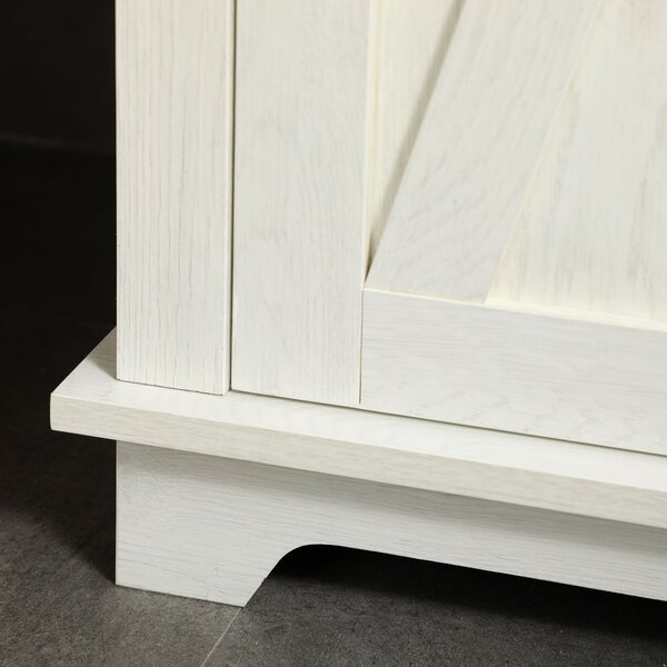 Kleankin Bathroom Cabinet, Tall Storage Cabinet with Door and Adjustable Shelves, 39.5 x 30 x 160 cm, White