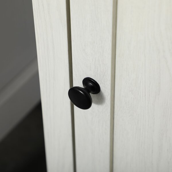 Kleankin Bathroom Cabinet, Tall Storage Cabinet with Door and Adjustable Shelves, 39.5 x 30 x 160 cm, White
