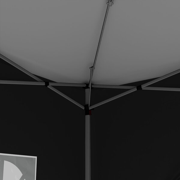 Outsunny 3 x 3m Pop Up Gazebo with Sides, Metal Frame Water Resistant Tent Canopy with Carry Bag and 2 Windows, Black Aosom UK