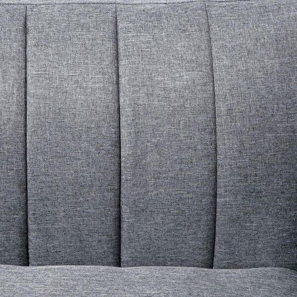 HOMCOM Two Seater Sofa Bed, Convertible Linen Fabric Sofa Couch, Click Clack Sofabed with Adjustable Split Backrest, Cat Scratch Anti, Grey Aosom UK