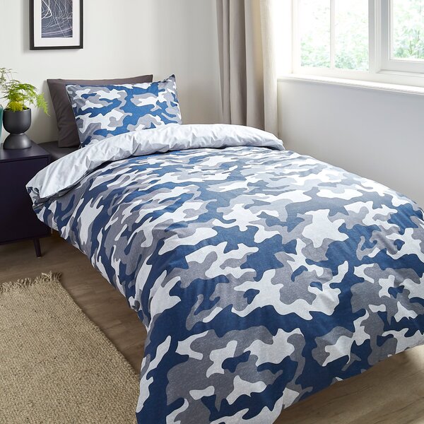 Camo Duvet Cover and Pillowcase Twin Pack Set