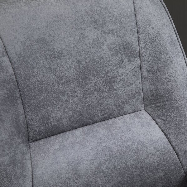 Vinsetto Swivel Ergonomic Office Chair Mid Back Desk Chair for Home Study Bedroom, Cat Scratch Resistant, Light Grey Aosom UK