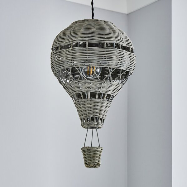 Hot Air Balloon Rattan Easy Fit Pendant Shade