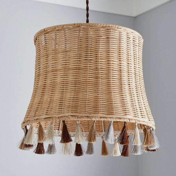 Fiesta Rattan Tassel Easy Fit Pendant Shade