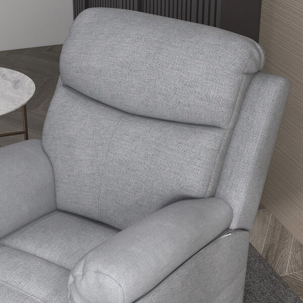 HOMCOM Power Lift Chair Electric Riser Recliner for Elderly, Linen Fabric Sofa Lounge Armchair with Remote Control and Side Pocket, Cat Scratch Anti, Grey