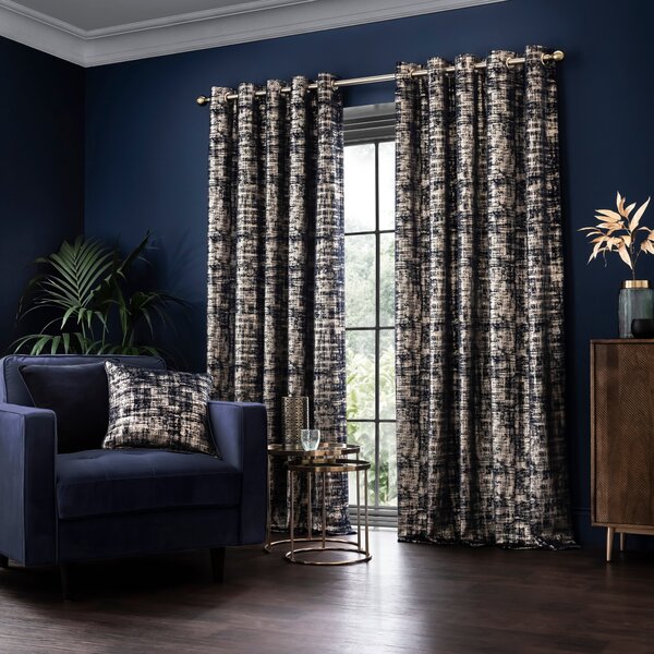 Romano Velour Eyelet Curtains