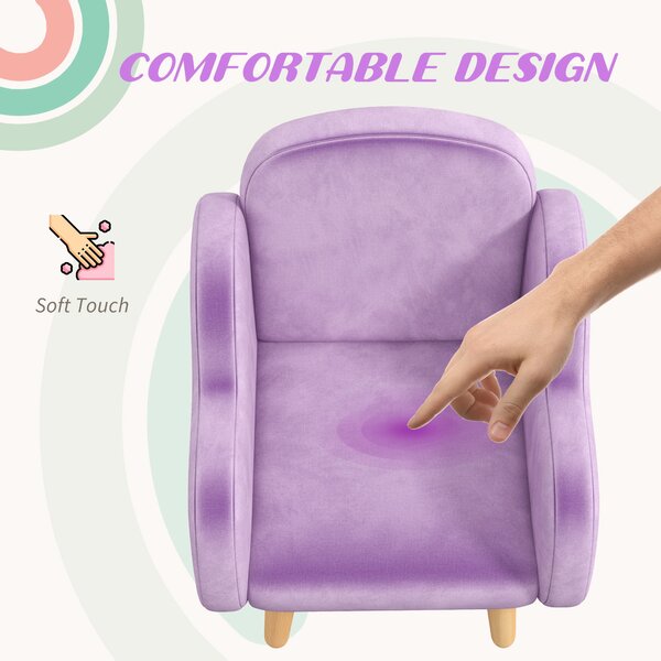 ZONEKIZ Cloud Shape Toddler Armchair, Ergonomically Designed Kids Chair, Children Playroom Mini Sofa for Relaxing for Ages 1.5-5 Years Aosom UK