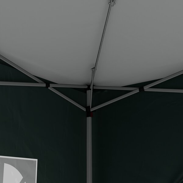 Outsunny 3 x 3m Waterproof Gazebo, Metal Frame Pop Up Canopy Tent with Side Panels, Windows & Carry Bag, Green Aosom UK