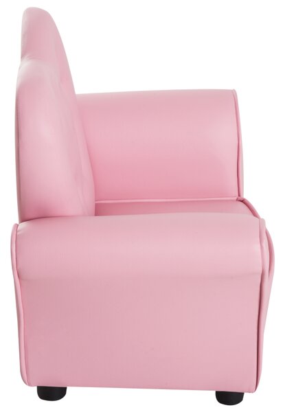 HOMCOM Kids Toddler Chair Sofa Children Armchair Seating Relax Playroom Seater Girl Princess Pink Aosom UK