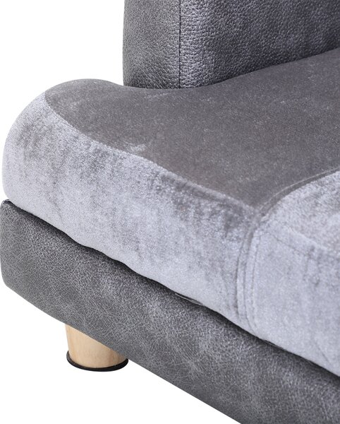PawHut Dog Sofa Bed for Small-Sized Dogs, Elevated Pet Chair with PU Cover, Soft Cushion, Cat Couch Lounger with Anti-slip Legs - Grey