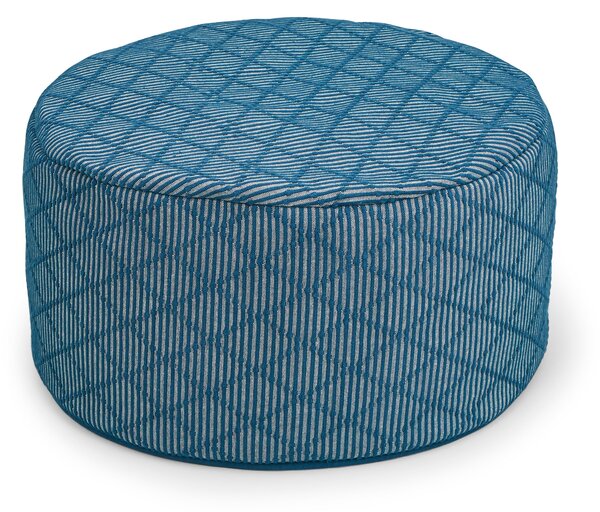 Tufted Diamond Pouffe Navy