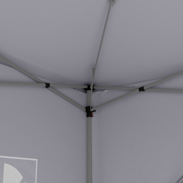 Outsunny 3 x 3m Pop Up Gazebo with Sides, Steel Frame Tent, Garden Marquee with Carry Bag and Windows, White Aosom UK