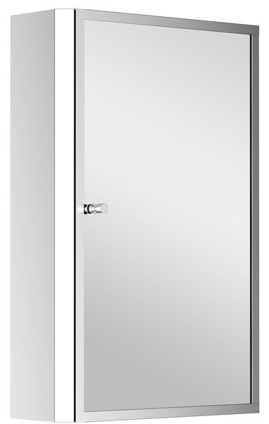 HOMCOM 60L X 40W X 13T cm Stainless Steel Wall Mirror Cabinet-Silver