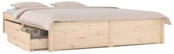 Bed Frame without Mattress with Drawers Small Double