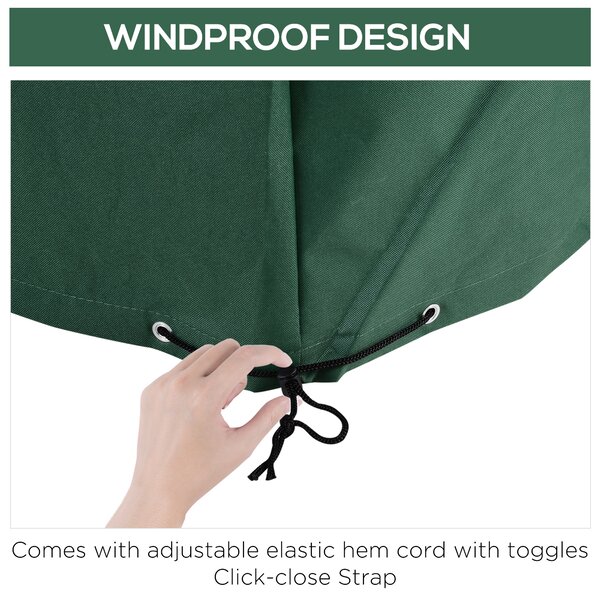 Outsunny Rattan Furniture Protector: Cube-Shaped UV & Rain Guard for Garden Wicker, 135x135x75cm, Outdoor Furniture Cover Aosom UK