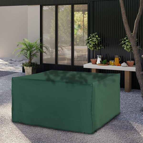 Outsunny Rattan Furniture Protector: Cube-Shaped UV & Rain Guard for Garden Wicker, 135x135x75cm, Outdoor Furniture Cover Aosom UK