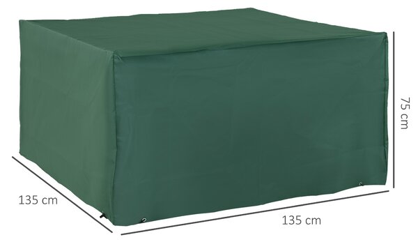 Outsunny Rattan Furniture Protector: Cube-Shaped UV & Rain Guard for Garden Wicker, 135x135x75cm, Outdoor Furniture Cover Aosom UK