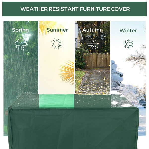 Outsunny Rattan Furniture Protector: Cube-Shaped UV & Rain Guard for Garden Wicker, 135x135x75cm, Outdoor Furniture Cover Aosom UK