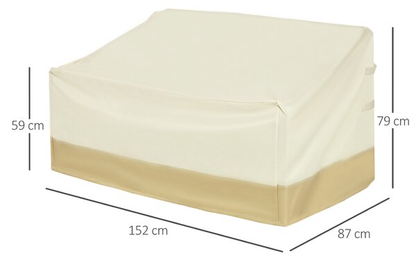 Outsunny Outdoor Furniture Cover for 3 Seat Rattan Chair, Waterproof 600D Oxford Cloth, 152 x 87 x 58-79 cm Aosom UK