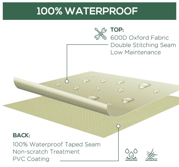 Outsunny Chair Shield: Waterproof 600D Oxford Outdoor Furniture Protector Aosom UK