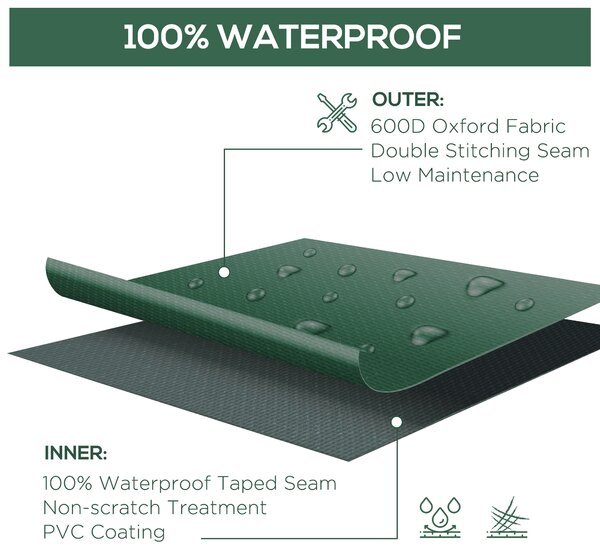 Outsunny Patio Furniture Set Cover Large, 600D Oxford Square Waterproof, 230L x 230W x 70H cm Aosom UK