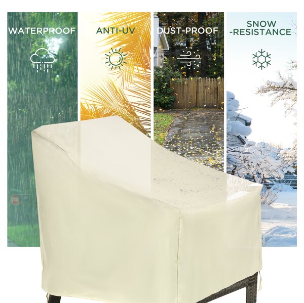 Outsunny Chair Shield: Waterproof 600D Oxford Outdoor Furniture Protector Aosom UK