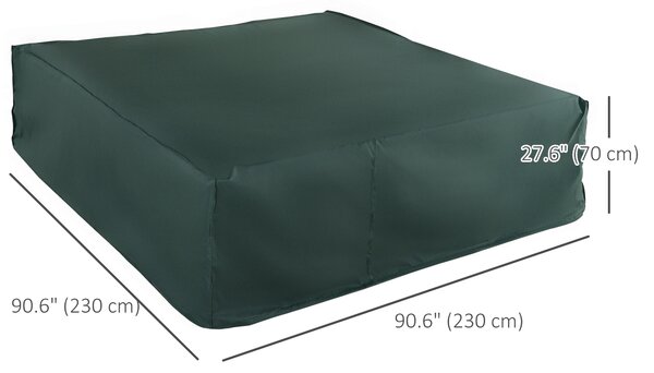 Outsunny Patio Furniture Set Cover Large, 600D Oxford Square Waterproof, 230L x 230W x 70H cm Aosom UK