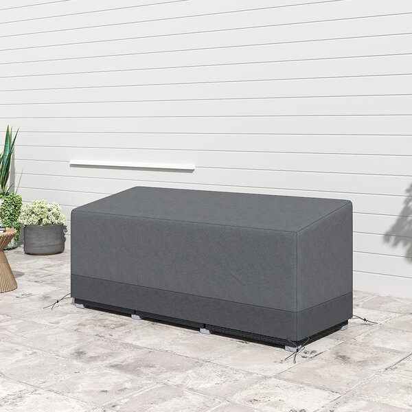 Outsunny Rectangular Patio Furniture Cover for 3 Seater Sofa Set, Water UV Resistant Protection 600D Oxford Fabric Cover, 190x72x76cm Aosom UK