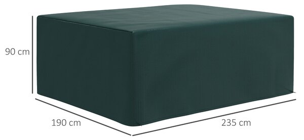 Outsunny Large Patio Set Cover Outdoor Garden Furniture Protection Cover Protector Waterproof Anti-UV Green 235 x 190 x 90 cm