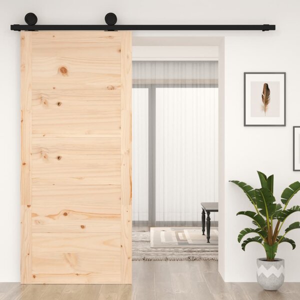 Barn Door 90x1.8x204.5 cm Solid Wood Pine