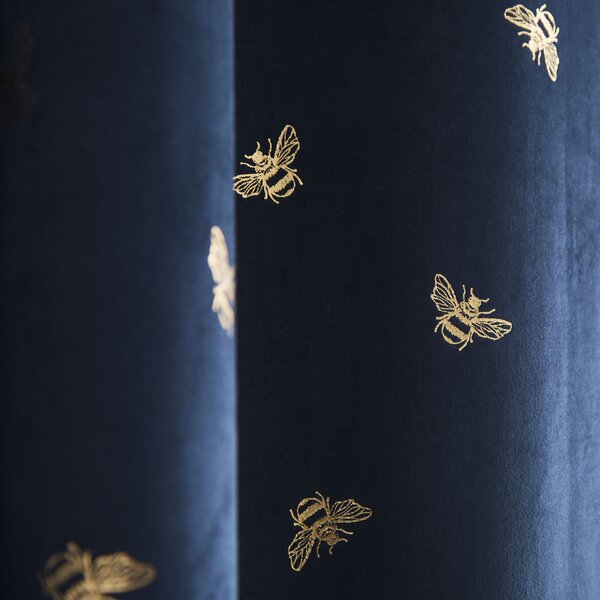 Golden Bee Eyelet Curtains