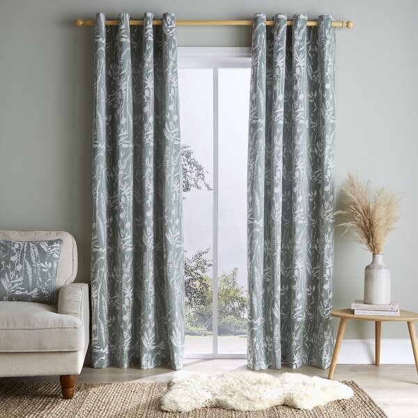 Meadow Jacquard Eyelet Curtains