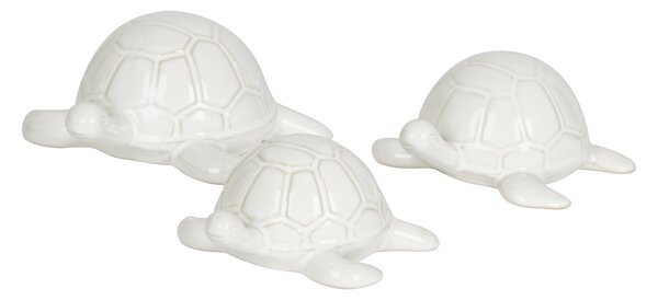 Set of 3 Ceramic Turtle Ornaments