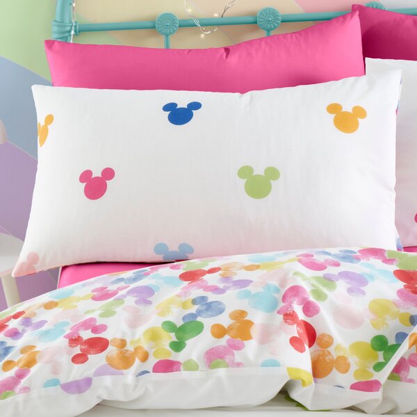 Disney Mickey Mouse Rainbow Duvet Cover & Pillowcase Set