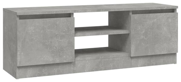 TV Cabinet with Door Concrete Grey 102x30x36 cm