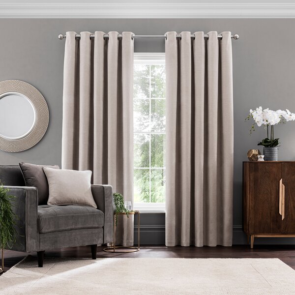 Chenille Ultra Blackout Eyelet Curtains