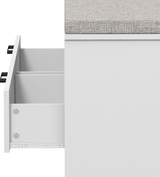 HOMCOM Entryway Bench: Padded Seating with Storage Drawers, Hallway Organiser, Beige Aosom UK