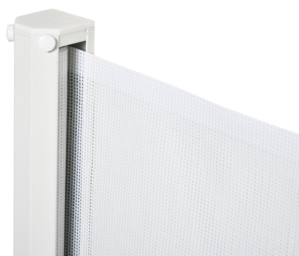 PawHut Retractable Stair Gate, 115 x 82.5 cm, White, Dog Pet Barrier for Doorway, Stair, Hallway Aosom UK