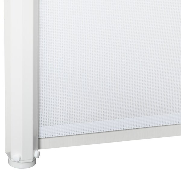 PawHut Retractable Stair Gate, 115 x 82.5 cm, White, Dog Pet Barrier for Doorway, Stair, Hallway Aosom UK